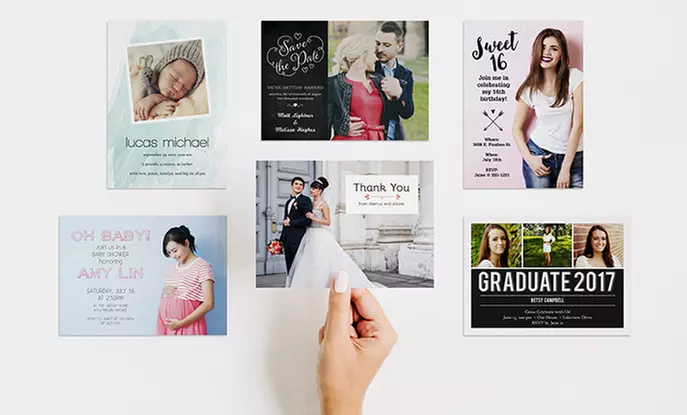 40, 70, or 100 5"x7" Personalized Flat Cards with Envelopes from Picaboo (Up to 75% Off)  - Primary Image