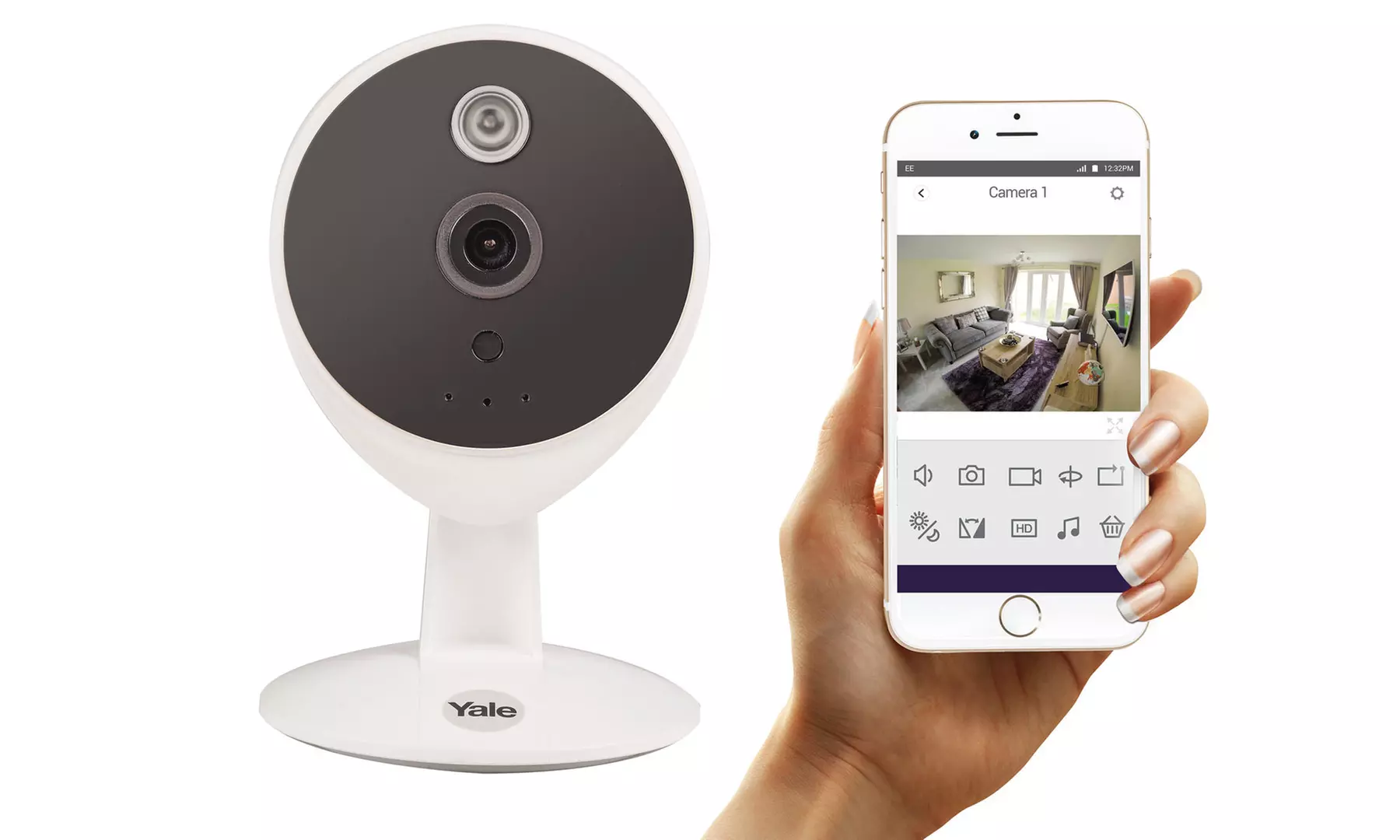 Caméra IP fixe ou rotative de Yale HD 720p - Second Medium