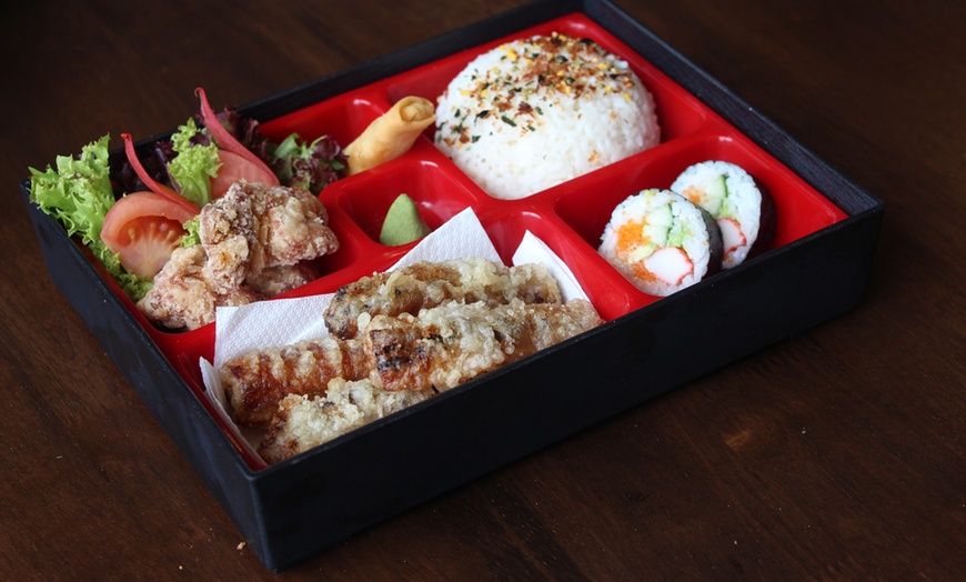 Image 6: Bento Box with Miso Soup + Drink