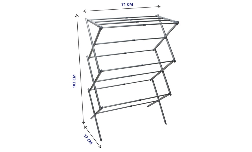 Image 2: Three-Tier Extendable Clothes Airer