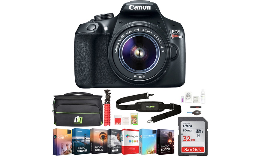 Canon EOS Rebel T6 18MP DSLR Camera with Lens Kit and Deluxe Bundle |  Groupon