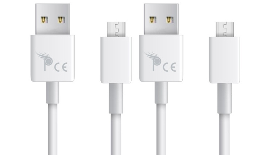 Image 7: 1, 2 or 3m White USB Charging Cable