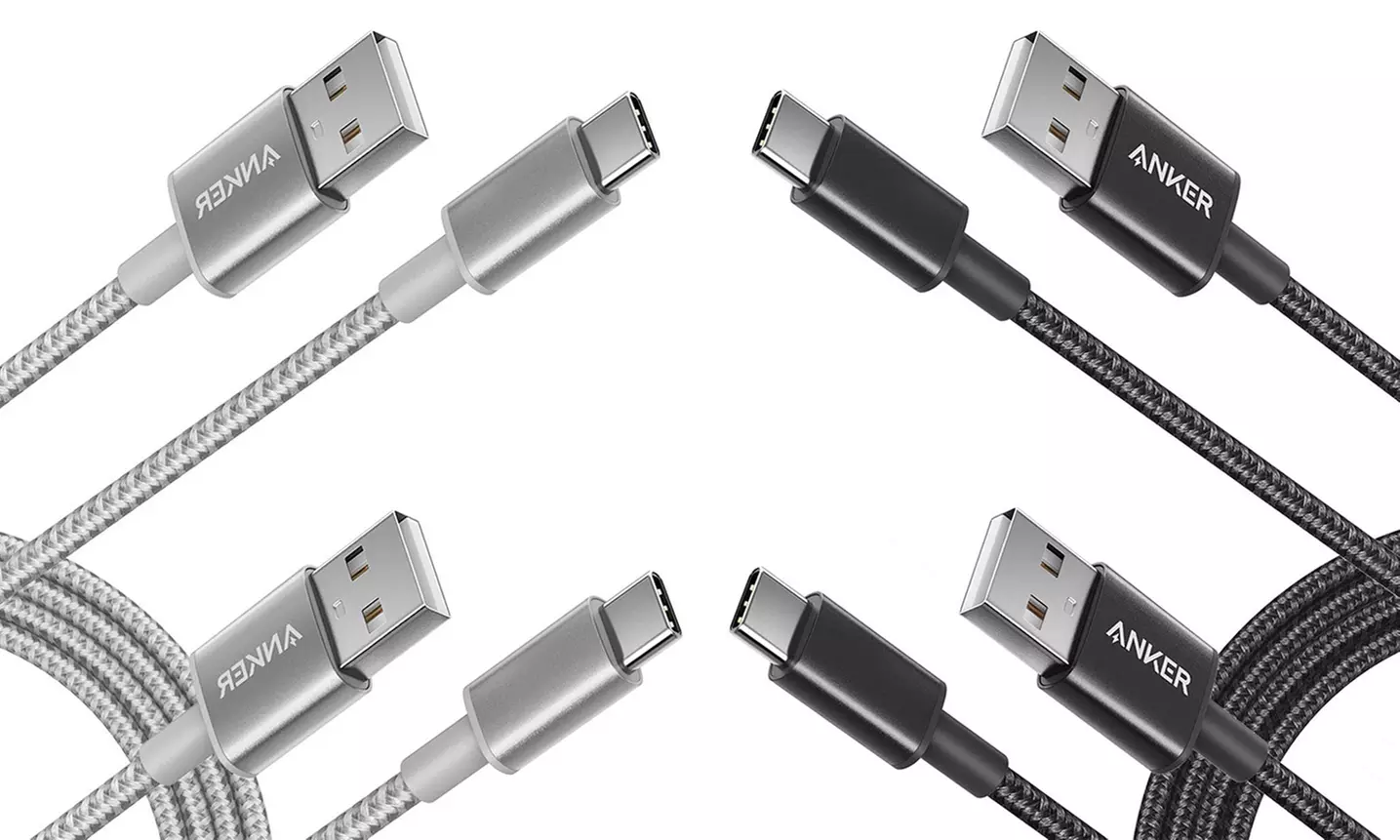 Anker 3' Nylon USB-C to USB-A Charging Cable (2-Pack) - Primary Image