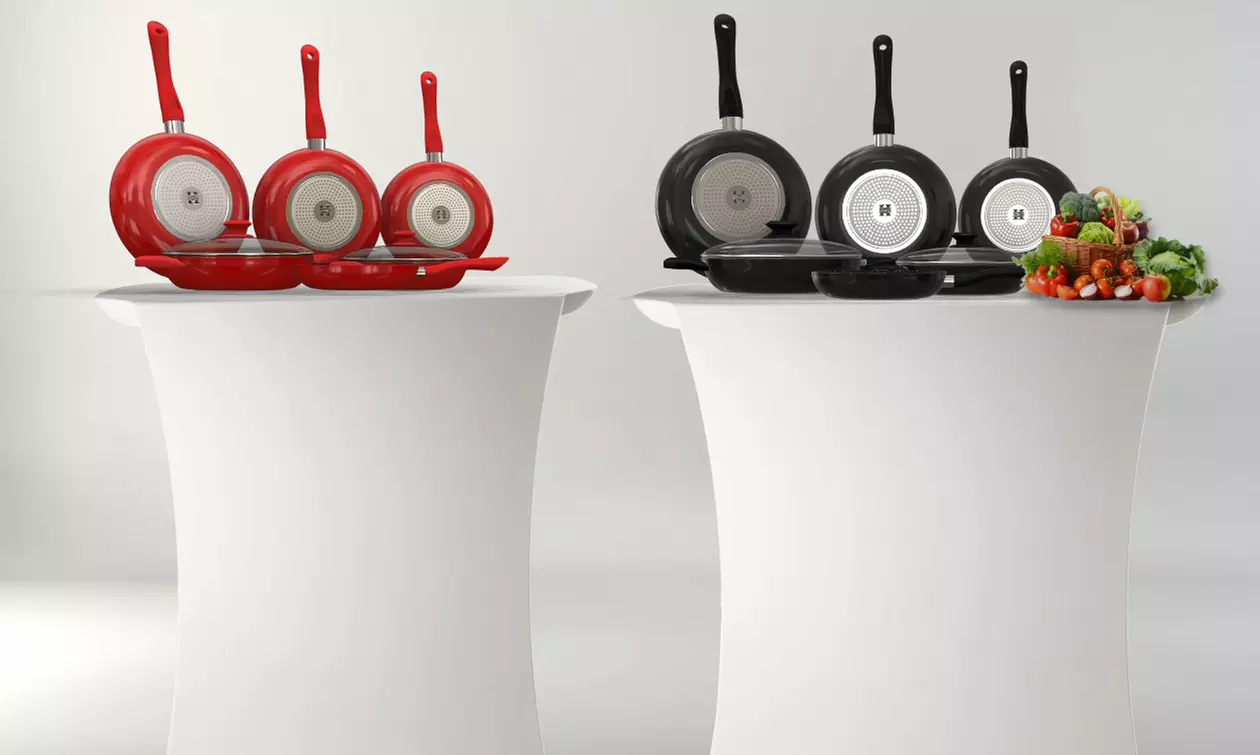 Batterie de cuisine 8 pièces avec revêtement en pierre Herzberg, livraison offerte - Primary Image