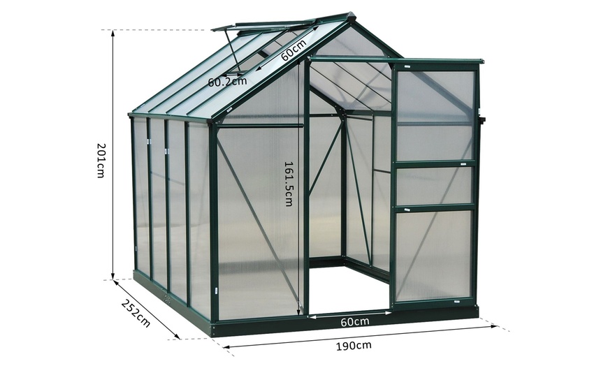 Image 30: Outsunny Walk-In Greenhouse