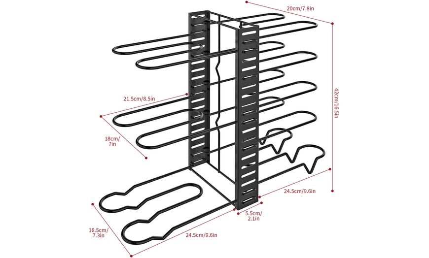 Image 14: Adjustable Kitchen Pan Rack