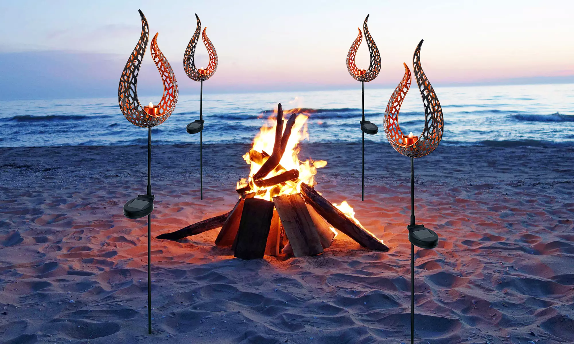 1 ou 2 bornes solaires LED - Primary Image