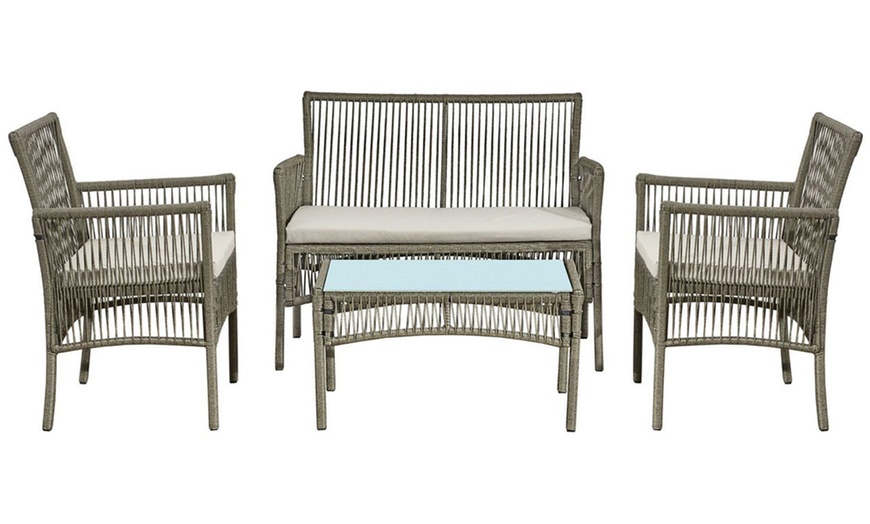 Image 7: Verona Four-Piece Rope Garden Furniture Set
