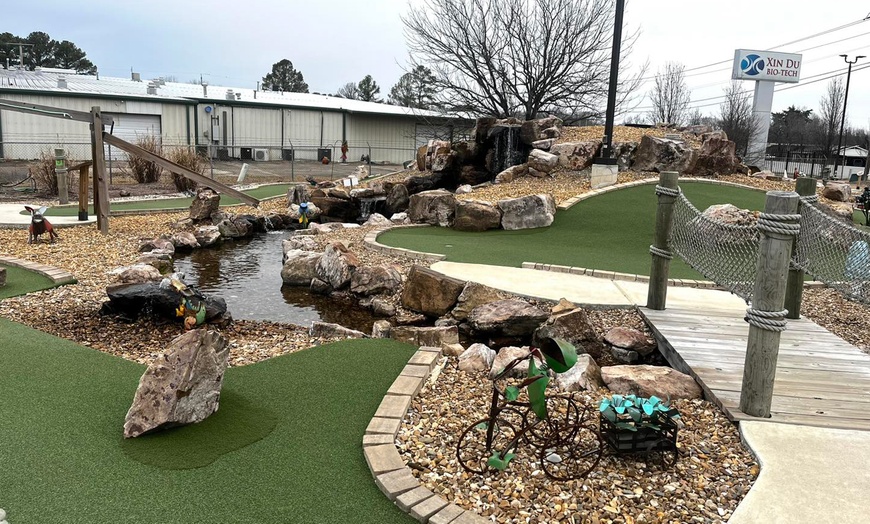 Image 1: Play Mini Golf w/ yummy food for 2, or give Gem Mining a shot for fun