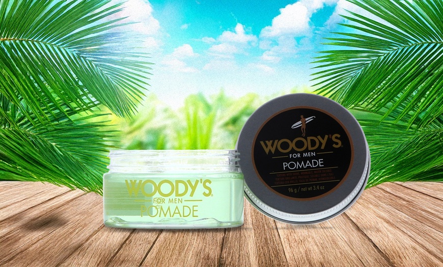 Image 1: Up to Six-Pack Woody's Pomade 3.4 oz