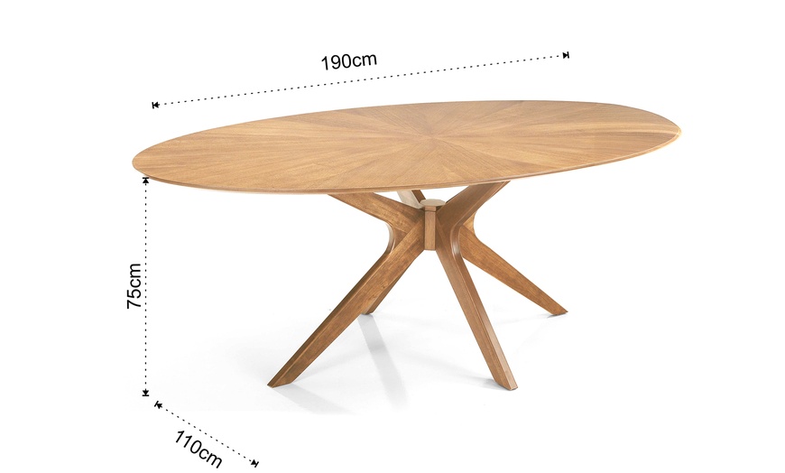 Image 20: Mesa redonda en acabado de madera maciza de Tomasucci