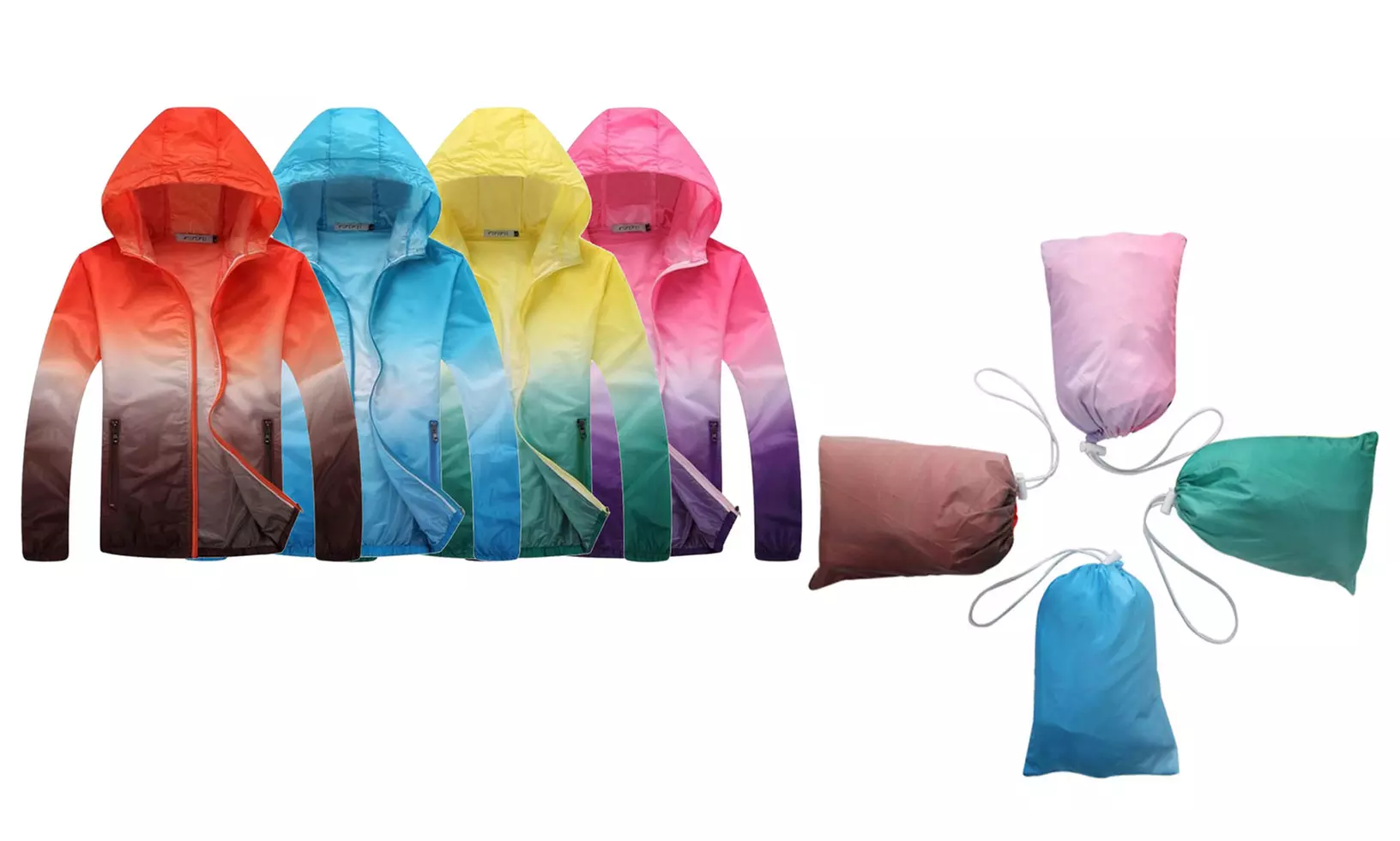 Blouson coupe-vent multicolore pour femmes - Primary Image