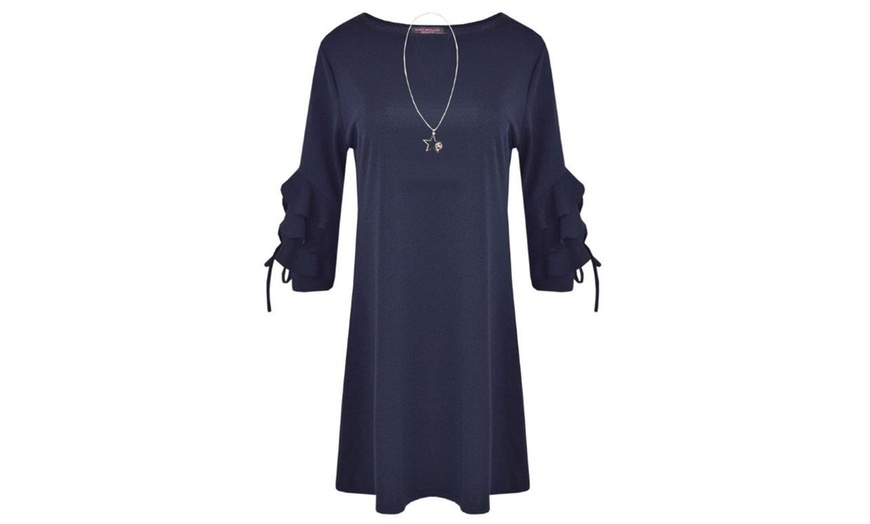 Image 16: Kurt Muller Ruffle-Sleeved Dress