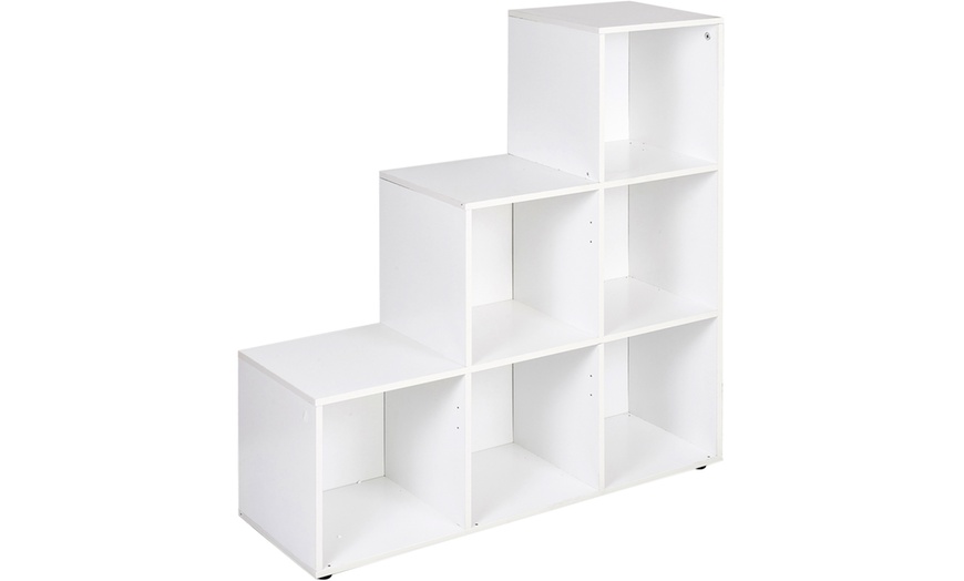 Image 8: Six-Cube Step Storage Shelf Unit