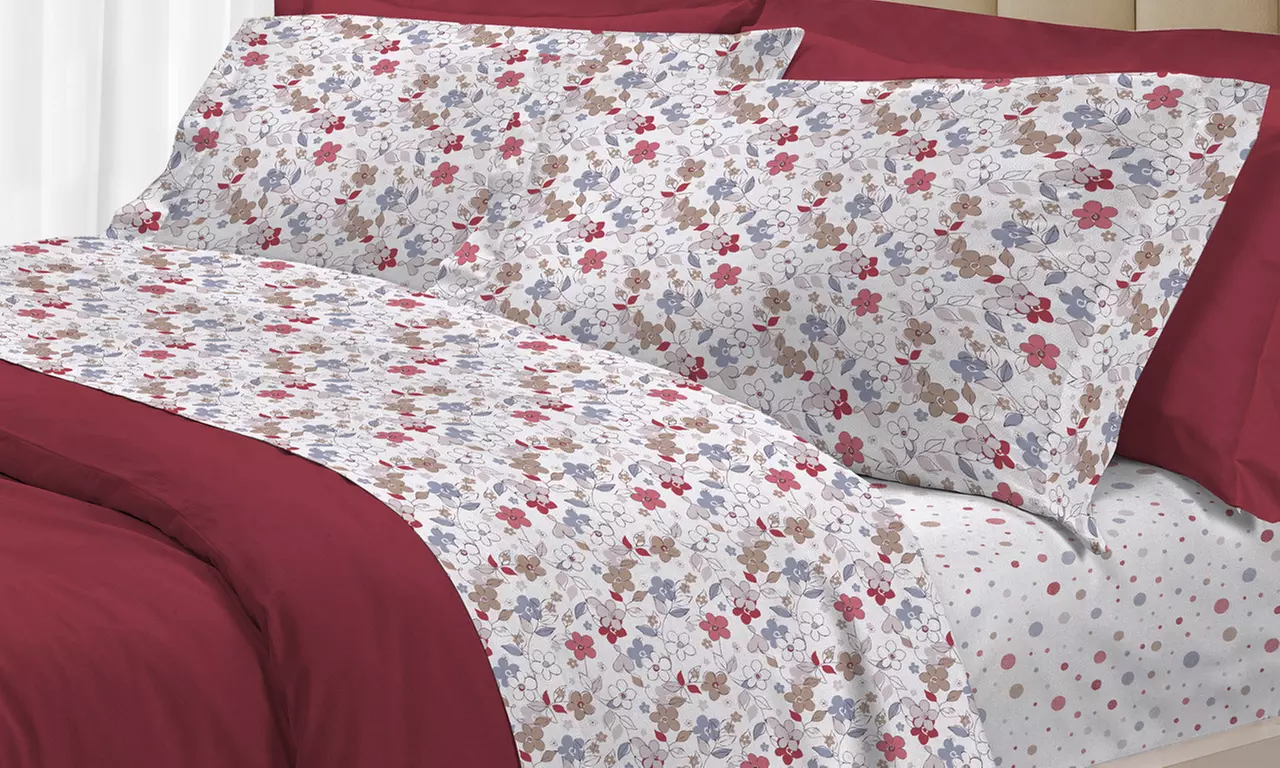 Completo di lenzuola in cotone Co. Ingros. Tex