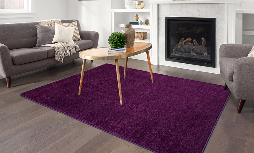 Image 2: Shimmer Soft Shiny Thick Shaggy Rug