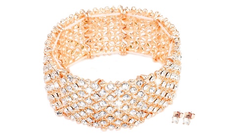 1 o 2 juegos de brazalete y pendientes con cristales de Swarovski®