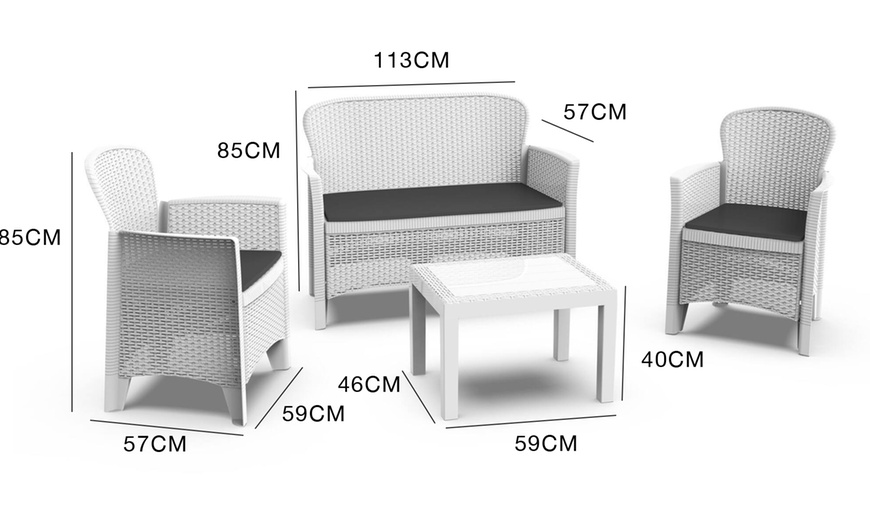 Image 10: Conjunto de muebles para exteriores con efecto ratán