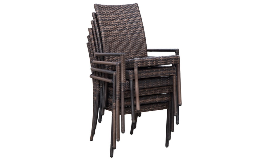 Image 7: Outsunny 7-Piece Rattan Dining Sets