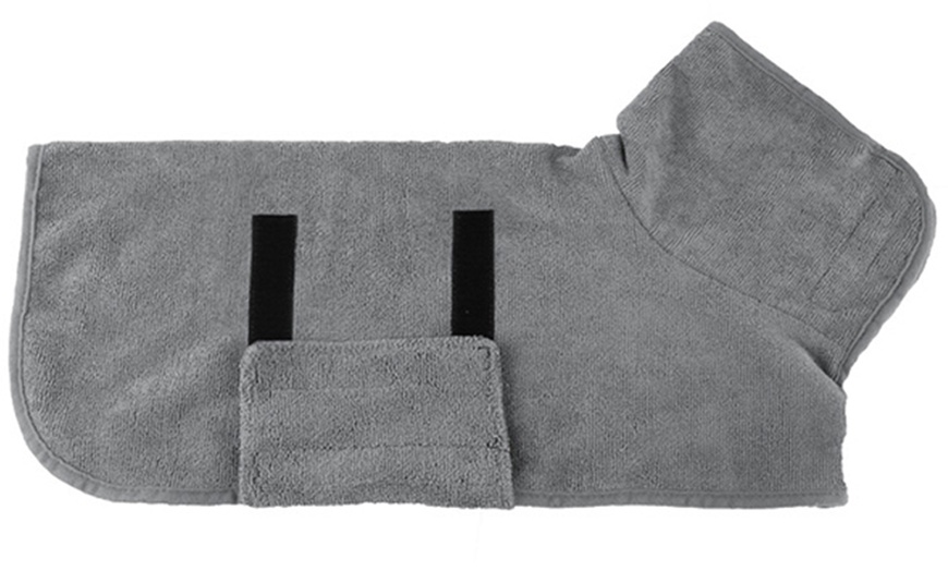 Image 8: Super Absorbent and Quick Dry Pet Bathrobe Towel