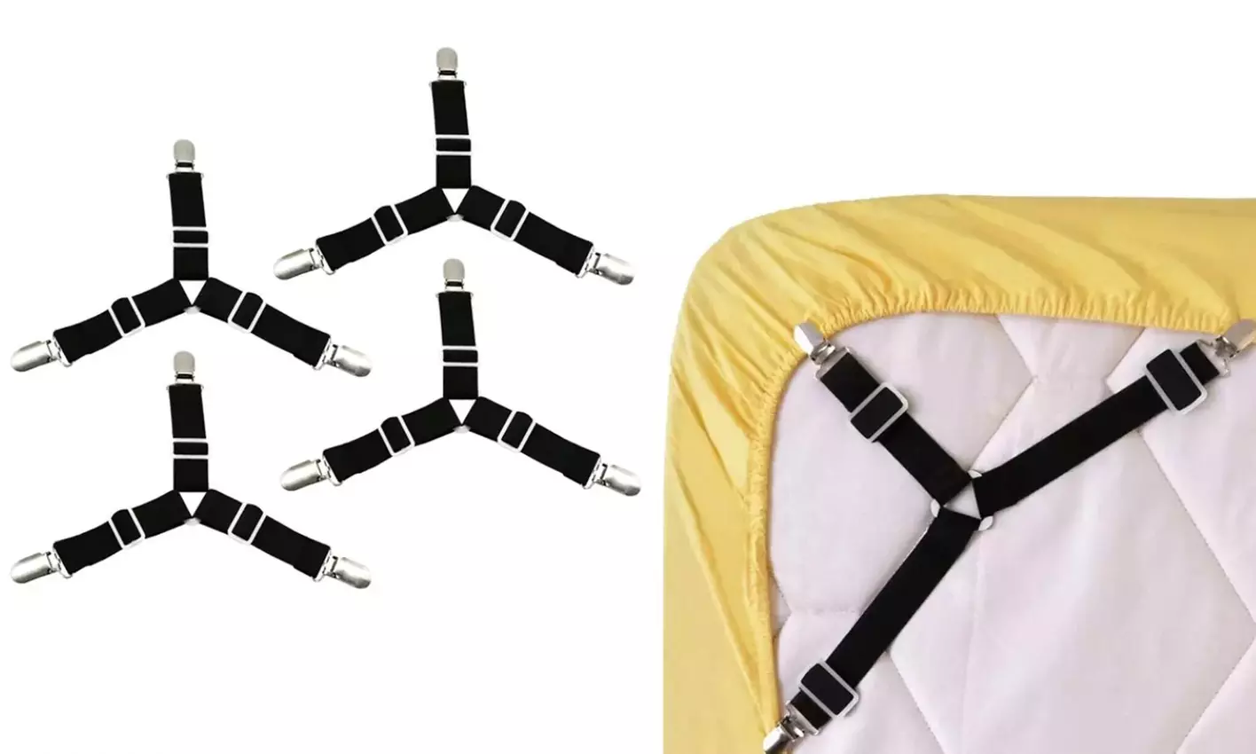 4, 8 oder 12 Bettlakenhalter