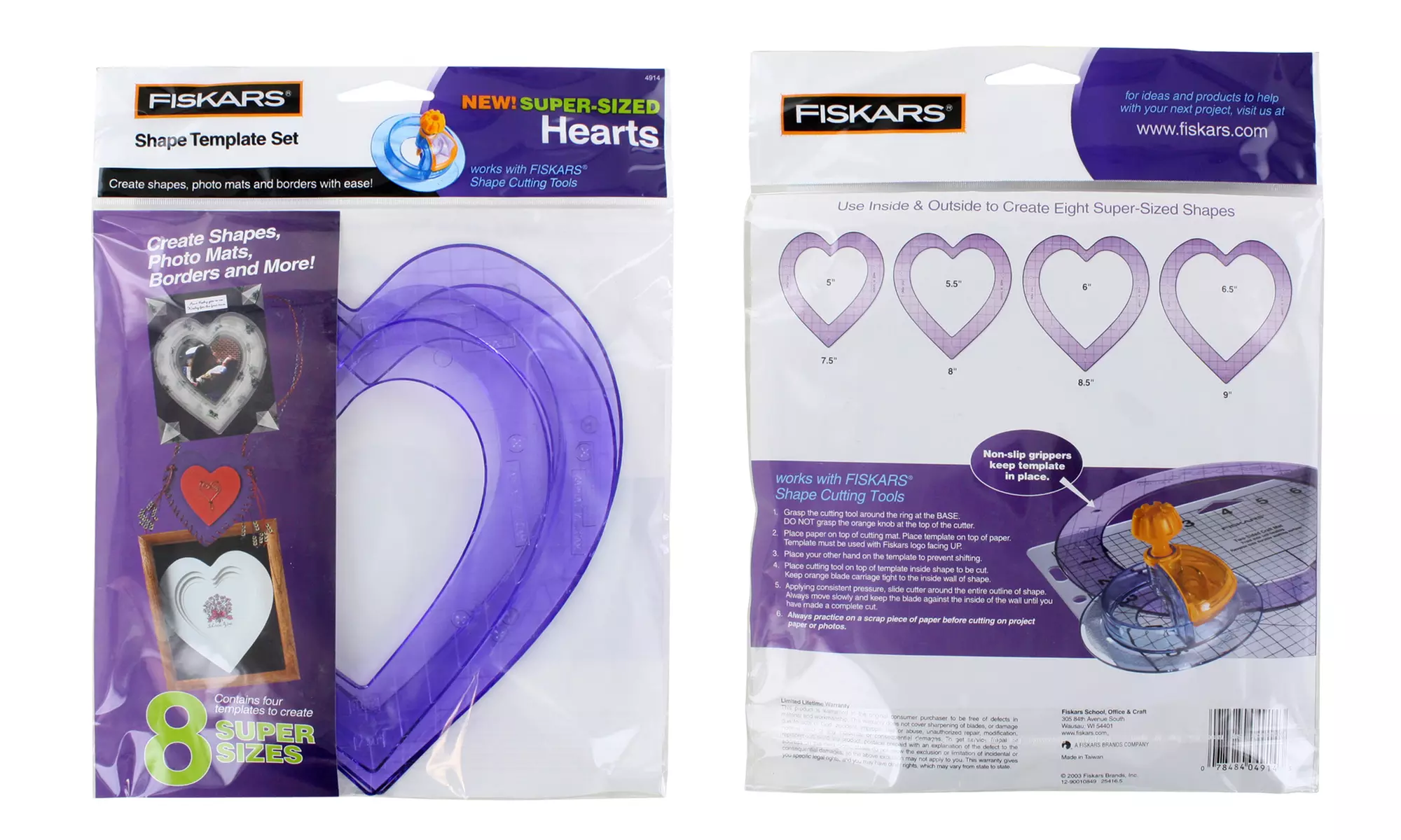 Fiskars Super-Sized Heart-Shaped Template Set (4-Piece) - Second Medium