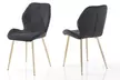 Lot de 4 chaises de salle à manger en velours, coloris au choix, livraison offerte - Second Medium