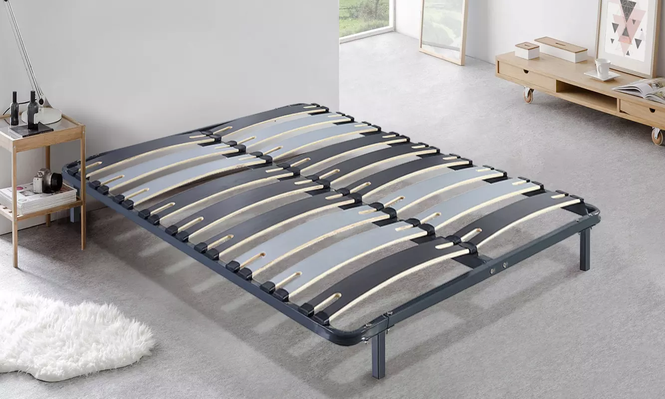 Somier metálico "Luxflex" de Sampur con lamas de madera maciza, con envío gratuito - Primary Image