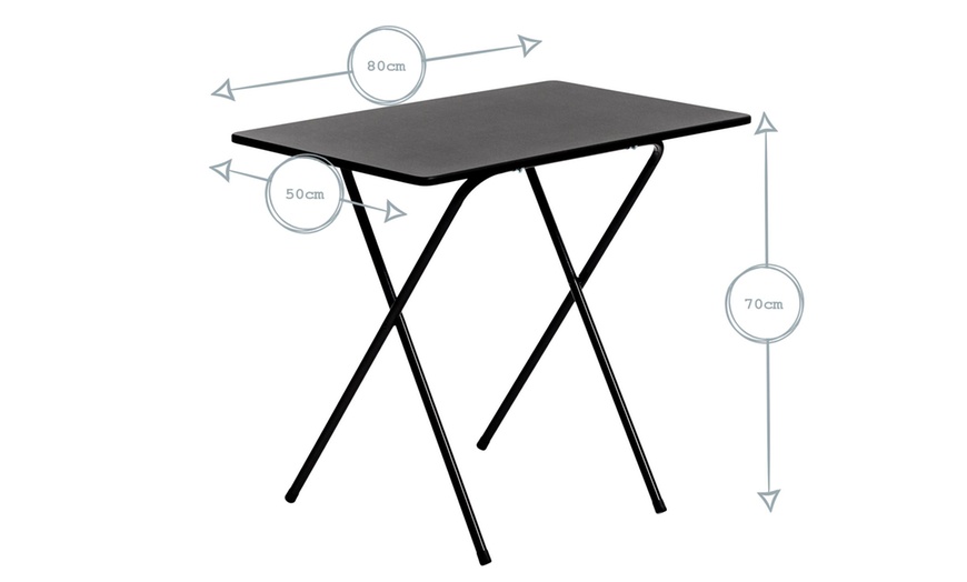 Image 7: Folding Wooden Computer Table
