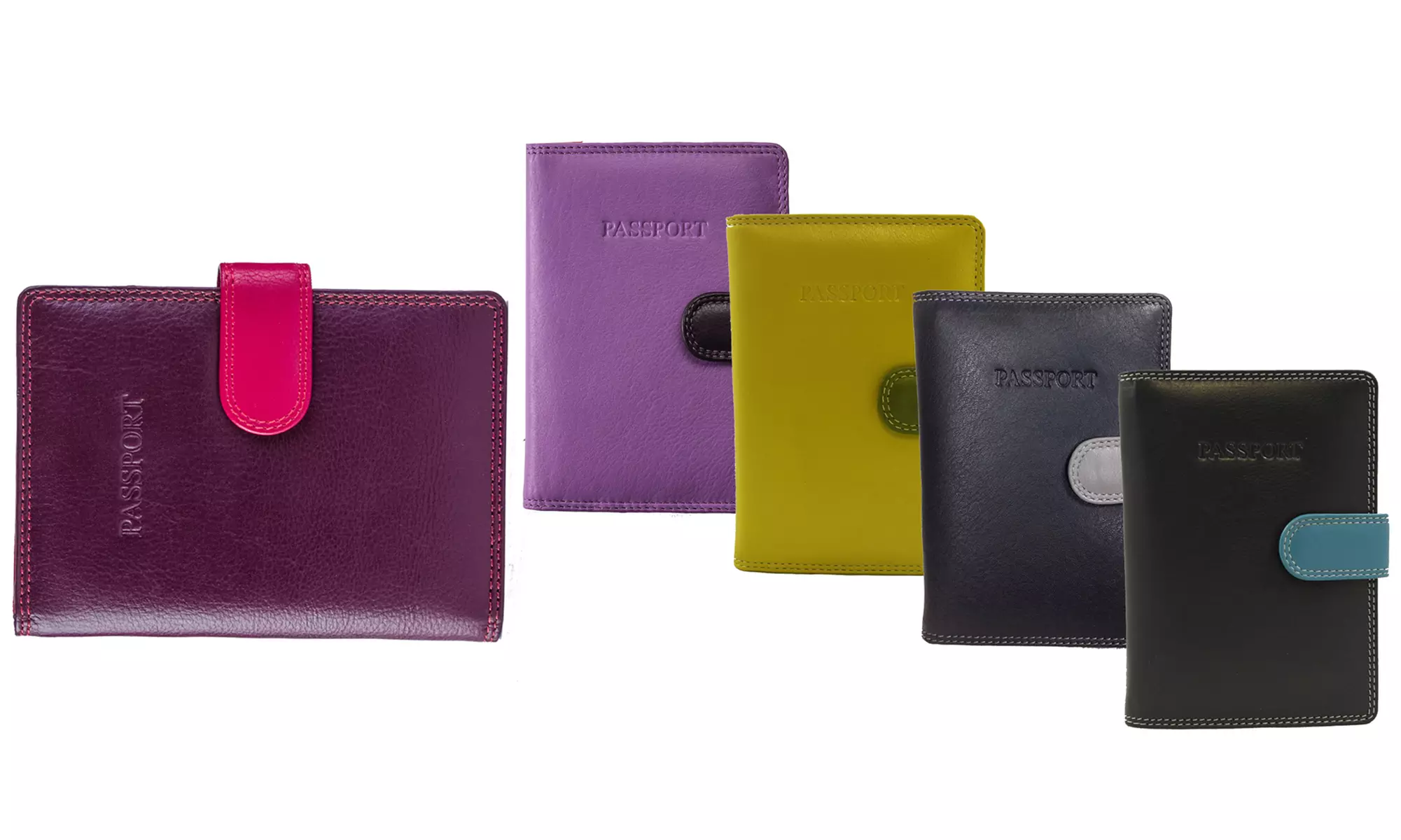 Visconti RFID Multicolored Passport Holder and Wallet - Primary Image