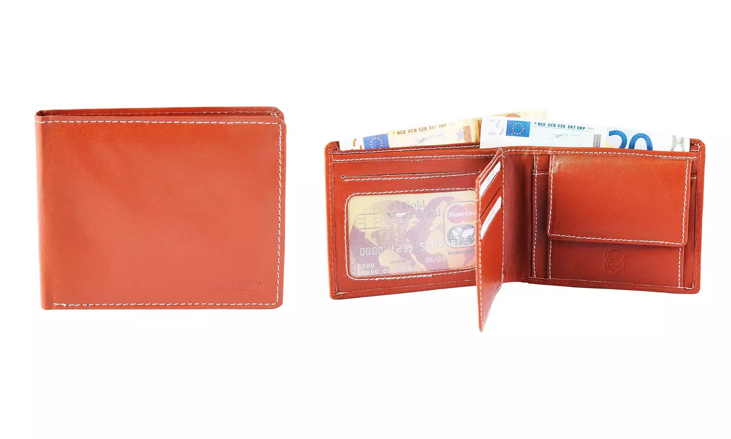 1x, 2x, oder 3x Herren- oder Unisex-Geldbörse aus Leder