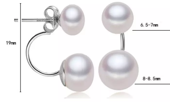 1 ou 3 paires de boucles d'oreilles Sophie en argent et perles de la marque VAN AMSTEL - Second Medium