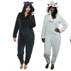 Image 1: Women's Plush One-Piece Critter Costume. Multiple Styles Available.