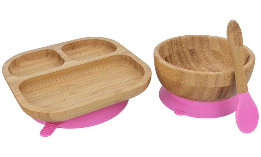 Image 6: Children's Bamboo Feeding Set