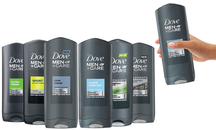 Image 1: Three or Six-Pack of Dove Men Body Washes, 400ml