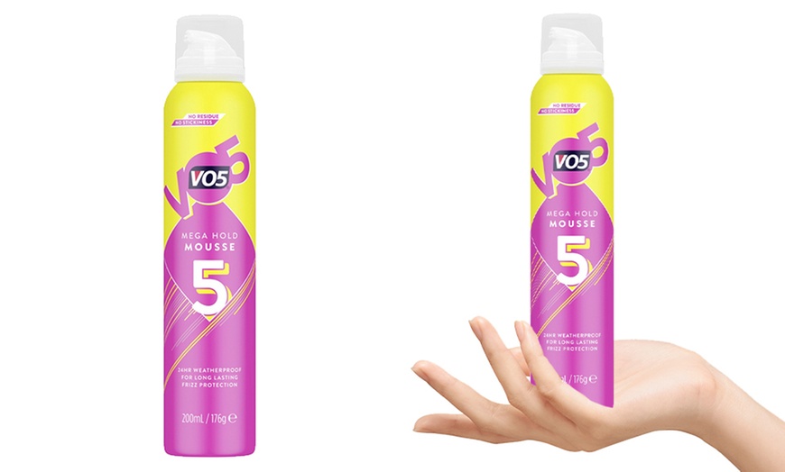 Image 1: VO5 Mega Hold Mousse Two-Pack