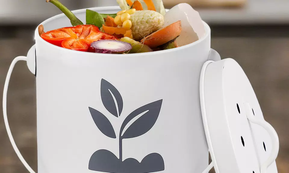 Kitchen Compost Bin 3.6L with Lid and Filter