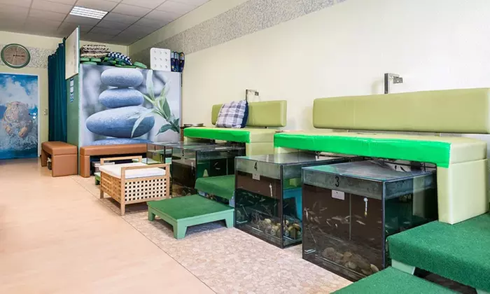 Gönn dir Entspannung: 1 od. 2 Pers.: 40 Min. Hand-oder Fußpflege im Fisch-Bad inkl. Getränk (bis zu 29% sparen)