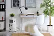 Bureau scandinave Falun blanc avec 2 tiroirs - Second Medium