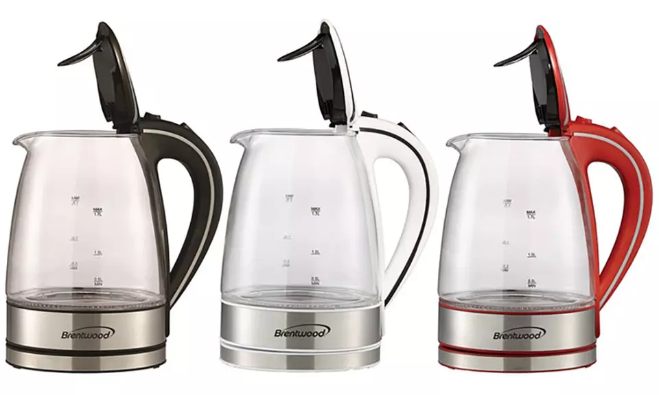 Brentwood KT-1900 1.7L Cordless Electric Borosilicate-Glass Tea Kettle - Primary Image