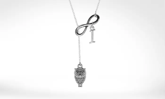 Owl Infinity Necklaces in Sterling Silver Plated Bronze from Monogram Hub (Up to 87% Off) - Second Medium