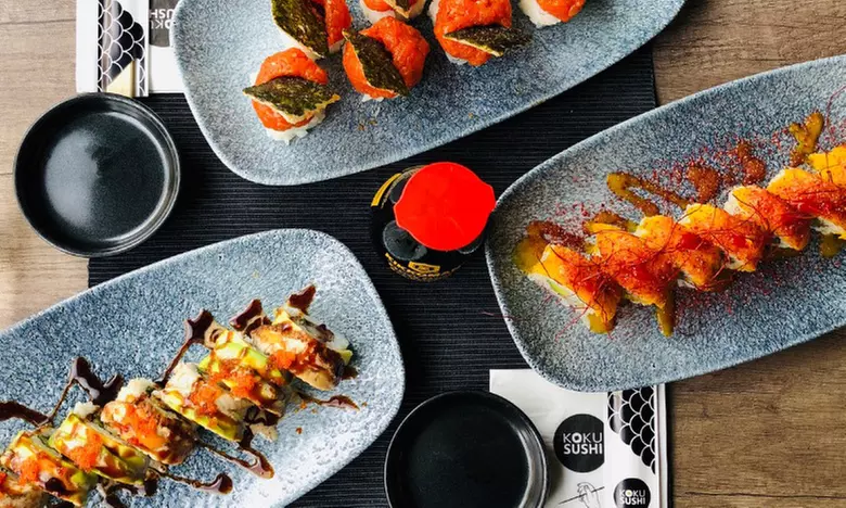 Groupony wartościowe na dowolne rolki sushi z menu w KOKU Sushi