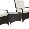 Image 6: Outsunny Three-Piece Outdoor Rattan-Effect Bistro Set 