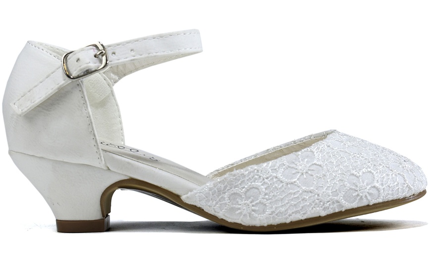 Image 5: Girls' Ivory Occasion Shoes