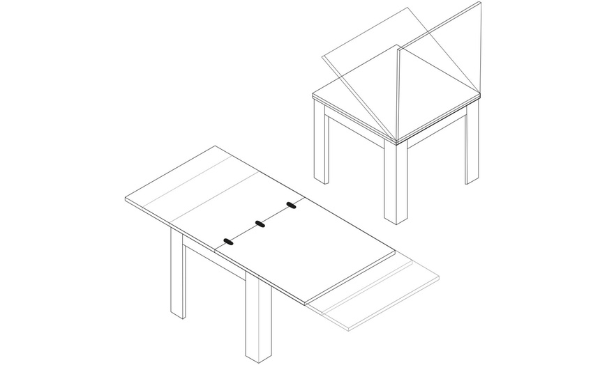 Image 8: Tavolo allungabile Bakaji  fino a 180cm 