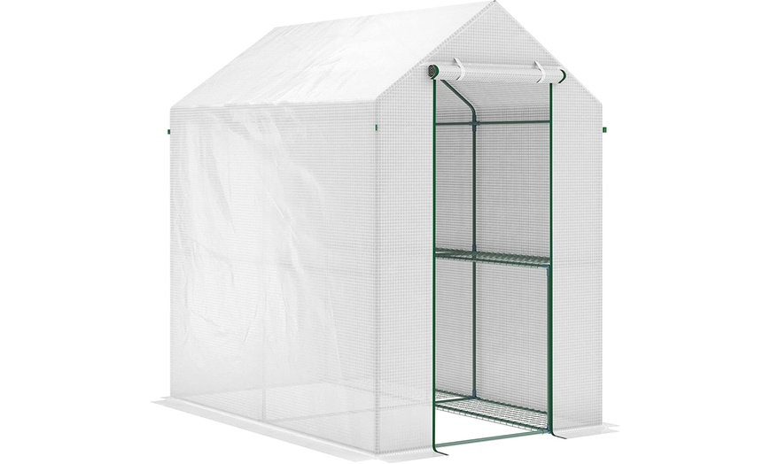 Image 2: Outsunny Outdoor Greenhouse