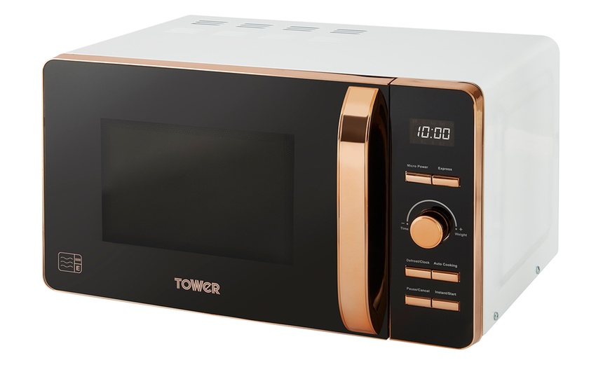 Image 10: Tower 20L Rose Gold Digital Microwave