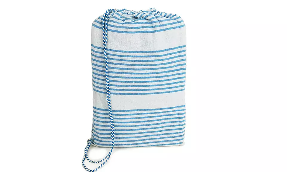 Serviette de transat en coton avec coussin amovible et poches de rangement