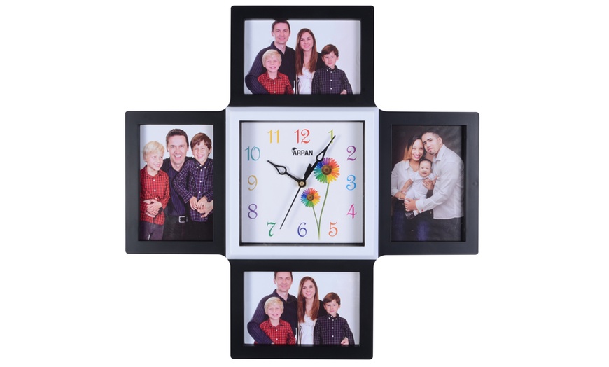 Image 6: Photo Frames with Wall Clock