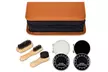 Kit de voyage cirage et brossage : 7 pièces dans étui en cuir - Second Medium
